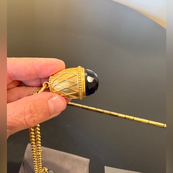 NWT Authentic Rare Luxury Minimalist Julie Vos Sapphire Blue Statement Necklace - Picture 17 of 17